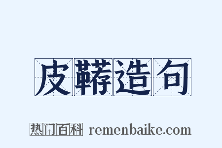皮鞯造句是什么意思的图片